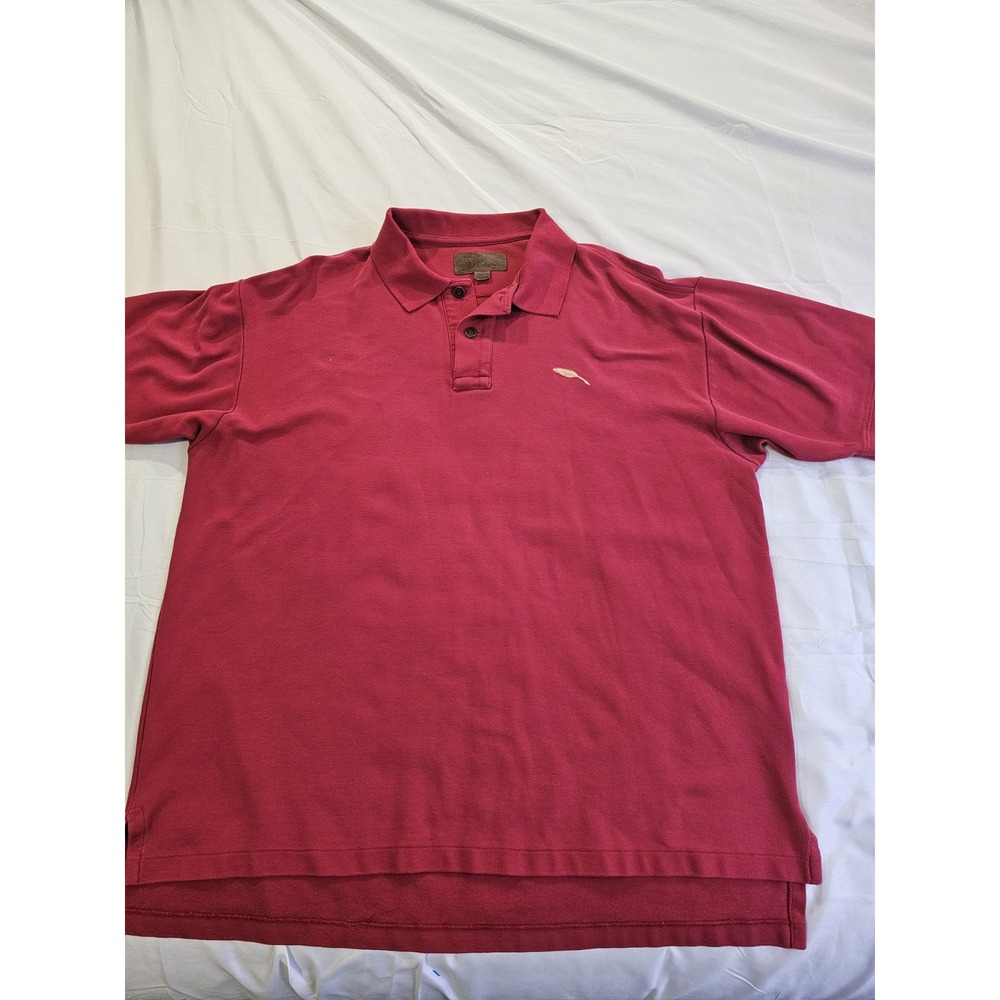 90's Bob Timberlake Mens Red Short Sleeve Polo Shirt Size XL